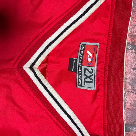 Vintage Wisconsin Badgers Jacket Men's Size 2XL Pro Player Pullover Red Football - Picture 4 of 7